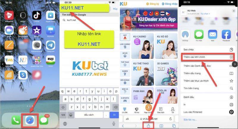 Lưu link Kubet về điện thoại